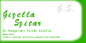 gizella szitar business card